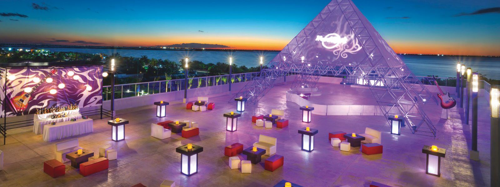 terraza atardecer